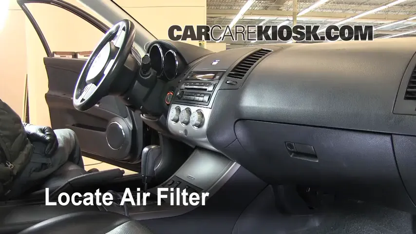 2006 Nissan Altima SE 3.5L V6 Filtro de aire (interior) Cambio